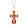 Подвеска 827076 А (Серебро, Янтарь белый, Фианит, позолота)