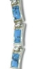 Браслет 824016 (Серебро, Янтарь белый, родий), размер б/р